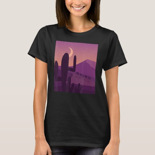 Succulent Desert Plant Cacti Moonlight Cactus T-shirt (Voorkant)