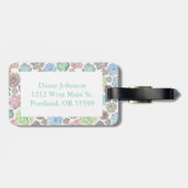 Succulent design-bagagelabel bagagelabel (Achterkant horizontaal)