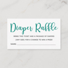 Succulent Diaper Raffle Tickets Informatiekaartje