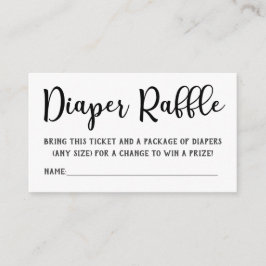 Succulent Diaper Raffle Tickets Informatiekaartje