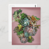 Succulent display op een briefkaart (Voorkant / Achterkant)