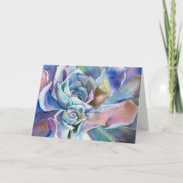 Succulent Echeveria 'Blue Sky'-Wenskaart Kaart
