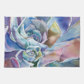 Succulent Echeveria Kitchen Towel Theedoek (Horizontaal)
