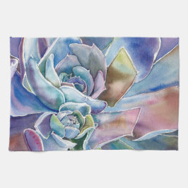 Succulent Echeveria Kitchen Towel Theedoek