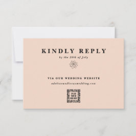 Succulent Elektronische QR Code Trouwwebsite RSVP Kaartje