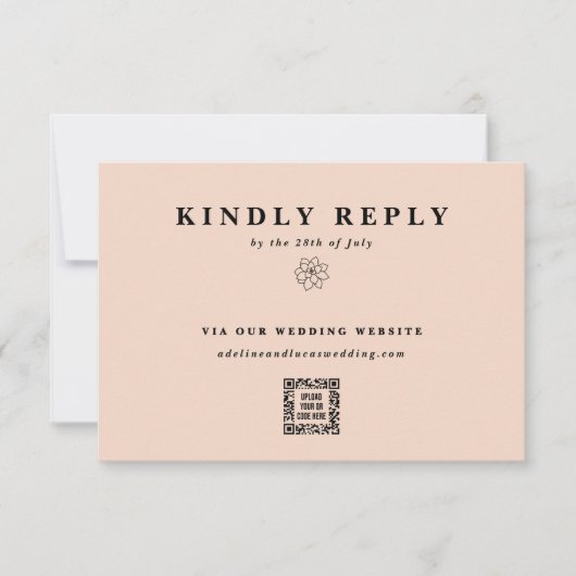 Succulent Elektronische QR Code Trouwwebsite RSVP Kaartje (Voorkant)