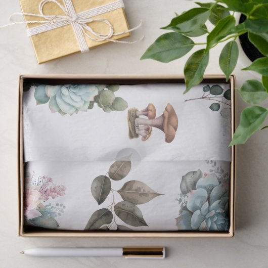 Succulent Element toadstool ontkoppelpapier. Tissuepapier (Geschenk)