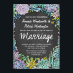Succulent en Chalkboard bruiloft uitnodigingen<br><div class="desc">Succulent en Chalkboard Wedding Invitations - beschikt over een krijtbordachtergrond met waterverf vetplanten en krijttypografie. Bekijk het volledige bijpassende ontwerp collectie op deze pagina.</div>