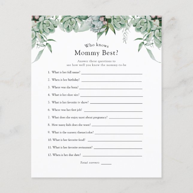 Succulent en Eucalyptus die mama het beste kent (Voorkant)