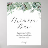 Succulent en Eucalyptus Greenery Bar Poster (Voorkant)
