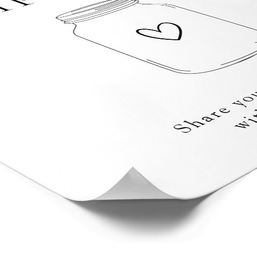 Succulent en Eucalyptus Ouderschap Tip Jar Poster (Hoek)