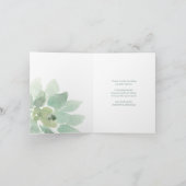 Succulent en groen bedankje bedankkaart (Binnen)