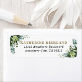 Succulent Eucalyptus Elegant Boho Greenery Wedding Etiket (Insitu)