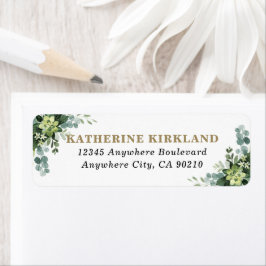 Succulent Eucalyptus Elegant Boho Greenery Wedding Etiket