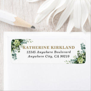 Succulent Eucalyptus Elegant Boho Greenery Wedding Etiket