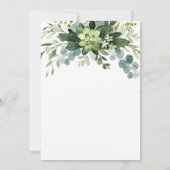 Succulent eucalyptus groen repetitie diner kaart (Achterkant)