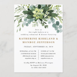 Succulent eucalyptus groen repetitie diner kaart