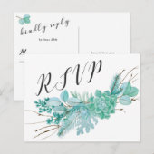 Succulent Eucalyptus RSVP antwoord 3961 Uitnodiging Briefkaart (Voorkant / Achterkant)