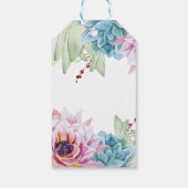 Succulent Favor Tag Cadeaulabel (Achterkant)
