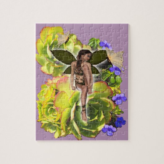 Succulent fee legpuzzel (Verticaal)