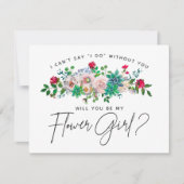 Succulent Floral Bloemenmeisje Kaart (Voorkant)