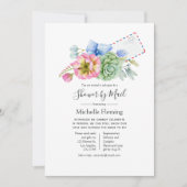 Succulent Floral Bridal of Baby shower per post Kaart (Voorkant)