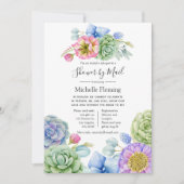Succulent Floral Bridal of Baby shower per post Kaart (Voorkant)