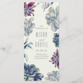 Succulent Floral Garden Trouwprogramma's Programmakaart