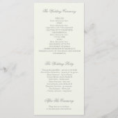 Succulent Floral Garden Trouwprogramma's Programmakaart (Achterkant)