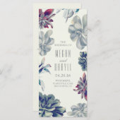 Succulent Floral Garden Trouwprogramma's Programmakaart (Voorkant / Achterkant)