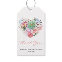 Succulent Floral Heart Vrijgezellenfeest Dank je w