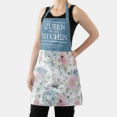 Succulent Floral Queen of the Kitchen Name Schort (Insitu)