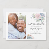 Succulent Floral Save the Date Foto (Voorkant)