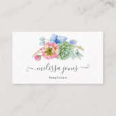 Succulent Floral Visitekaartje (Voorkant)