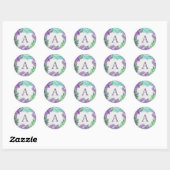 Succulent Florals Monogram Stickers | Lavendel (Vel)