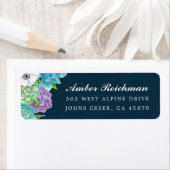 Succulent Florals retour adreslabels | Marine Etiket (Insitu)