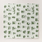 Succulent Florarium:  geometrisch ontwerp. Legpuzzel (Horizontaal)