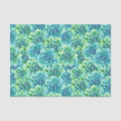 Succulent floreel patroonweefsel tissuepapier (Voorkant)