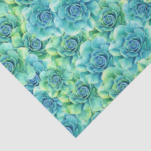 Succulent floreel patroonweefsel tissuepapier (Detail)