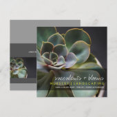 Succulent Flower Plant Foto Moderne Garden Party Kaart (Voorkant / Achterkant)