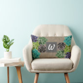 Succulent Flowers Burlap - Gepersonaliseerd Kussen (Stoel)