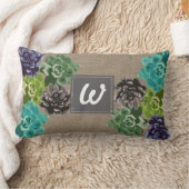 Succulent Flowers Burlap - Gepersonaliseerd Kussen (Deken)