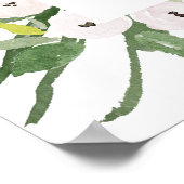 SUCCULENT FOLIAGE WATERVERF BABY SHOWER WELKOM POSTER (Hoek)