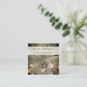 Succulent, fotografie, gepersonaliseerd vierkante visitekaartje (Staand voorkant)
