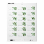 Succulent Garden Botanical Wedding Adres Etiket (Full Sheet)