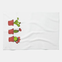 Succulent Garden Kitchen Tea Towel
