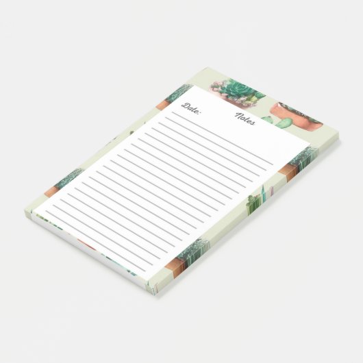 Succulent Garden Notitieblok 🌵📝💚Post-it Notitie Post-it® Notes (Schuin)
