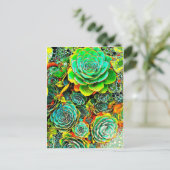 Succulent Garden Pop Art Briefkaart (Staand voorkant)