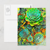 Succulent Garden Pop Art Briefkaart (Voorkant / Achterkant)