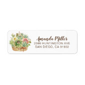 Succulent Garden Return Address Label (Voorkant)